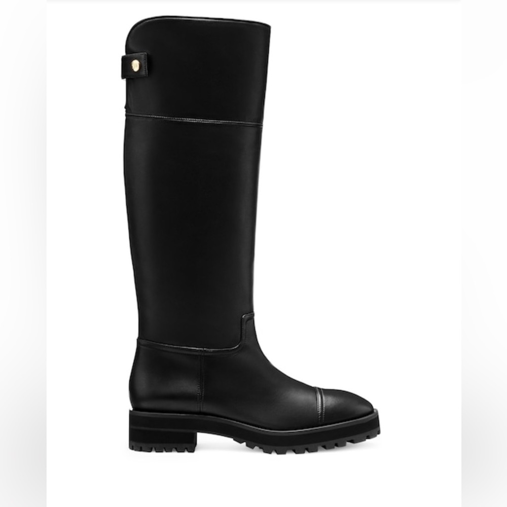 Stuart Weitzman Black Combat & Moto Boots